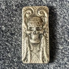 Hand Poured Silver Skull Bar 4.5 Ozt Toxic Bullion Pour #1