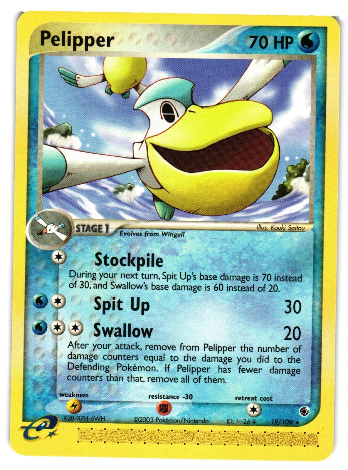 Pokemon TCG Pelipper 19/109 Ruby and Sapphire Regular VLP