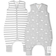 Mama Cheetah Toddler Sleep Sack with Feet, 2T 2.5 TOG Organic Cotton Sleep Swadd