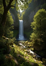 Digital Image Picture Photo Wallpaper Background Desktop AI Art  Glowing Forest 