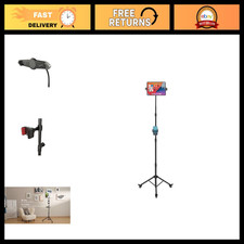 Gooseneck Floor Tripod Stand with Wheels for iPhone, iPad Tablets 9"-15" 360