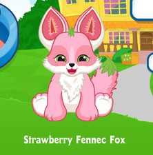 Webkinz Strawberry Fennec Fox Virtual PET Adoption Code Only Messaged Webkinz
