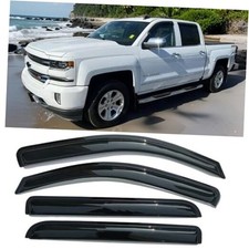 Dark Smoke Tape On Side Window Rain For 2014-2018 Silverado/Sierra Crew Cab