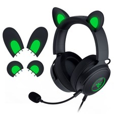 Kraken Kitty V2 Pro Black 4 Interchangeable Wired Gaming Headsets with Cat/Bear/