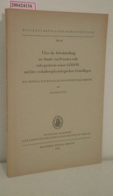 Über die Arbeitsteilung im Staate von Formica rufa rufo-pratensis minor GÖSSW. u