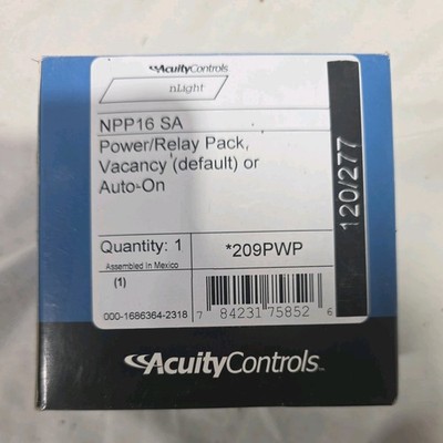 NEW ACUITY CONTROLS OCCUPANCY CONTROLLED, POWER/RELAY NPP16 SA