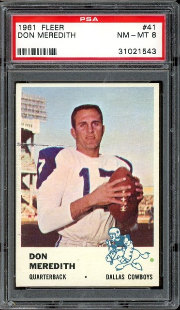 1961 Fleer Football #41 Don Meredith PSA 8
