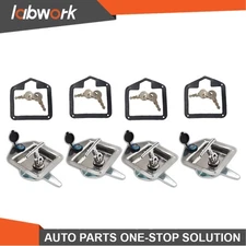 Labwork 4×Trailer Door Latch T-Handle Lock Stainless Steel Camper Truck Toolbox