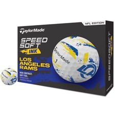 TaylorMade Golf SpeedSoft NFL Ink Golf Balls, Los Angeles Rams, 1 Dozen