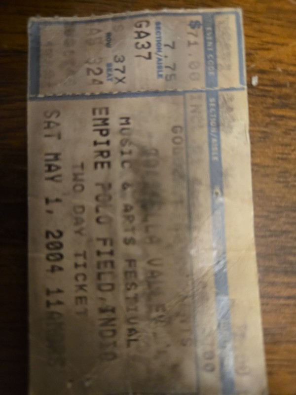 Coachella Ticket Stub