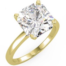 2.1 Ct Radiant Cut VS1/G Solitaire Diamond Engagement Ring 14K Yellow Gold