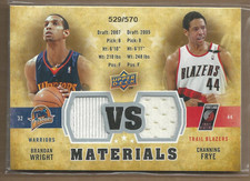 2009-10 Upper Deck VS Dual #VSFW Brandan Wright/Channing Frye Jersey /570  BSK