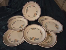 SET OF 8 CORELLE ABUNDANCE 8 1/4" LUNCHEON PLATES 