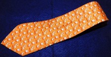 BOY'S VINEYARD VINES MADE IN U.S.A. ORANGE/WHITE/YELLOW ANIMAL PRINT TIE.