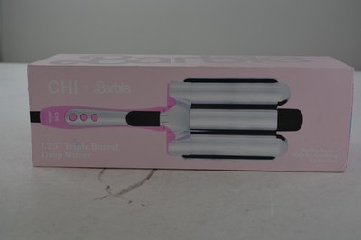 CHI X Barbie Malibu 1.25in Triple Barrel Deep Waver Pink Titanium Womens GF6011