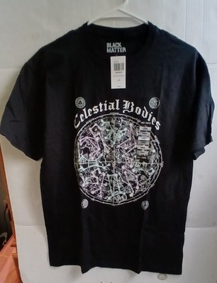 Black Matter Celestial Zodiac Graphic Black T-Shirt Men's L Short Sleeve