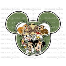 Disney Safari Design urr Premade Scrapbook Page Paper Piece die cut