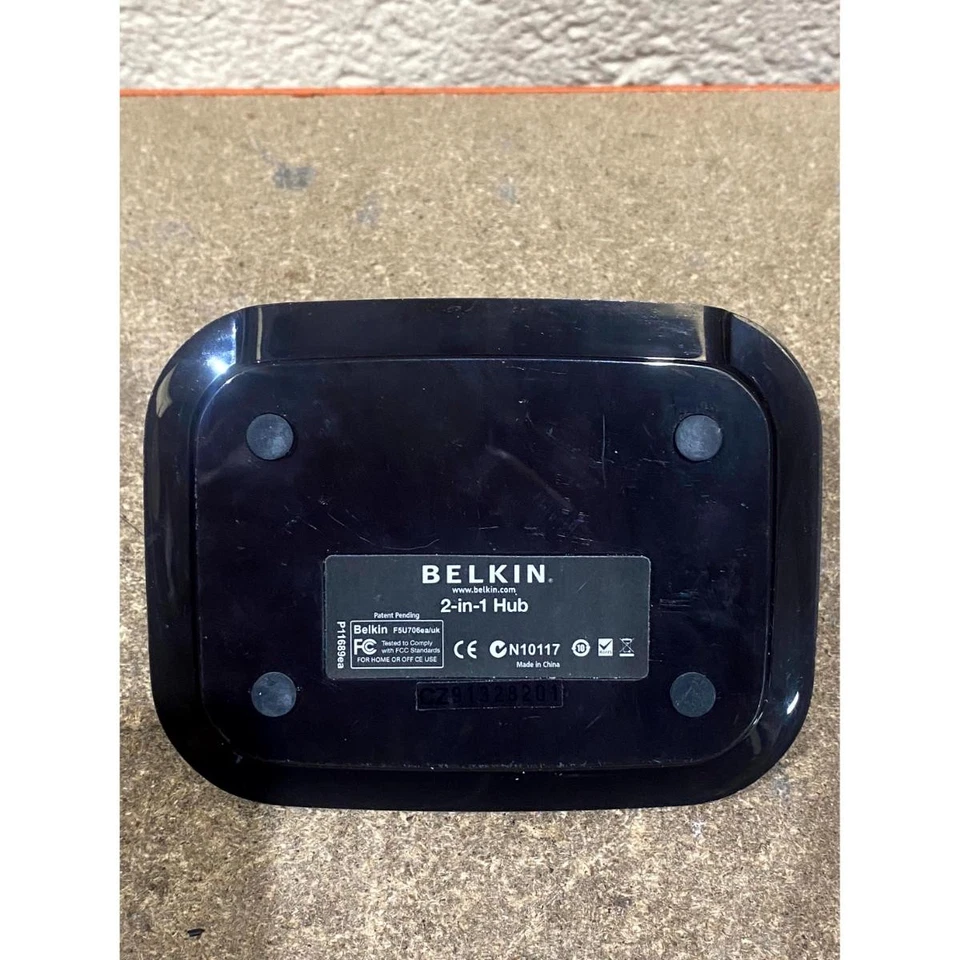Belkin F5U706ea 7 Port USB 2.0 2-In-1 Travel Hub Black 480Mbps For Desktop PC - Image 4 of 4
