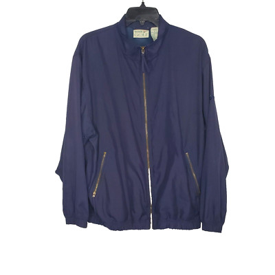 Reebok Golf Womens Blue Jacket Windbreaker SZ S Full Zip Pockets Coat