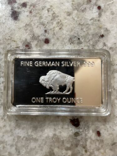 German 1 oz Silver Plated Metal Bar “Commemorative”- One Bar-In Plastic Case