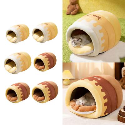 Honigtopfbett Katzenhaus Schlummer Katzenversteck Katzennest für Hund Pomeranian Kätzchen