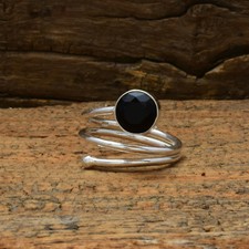 Amazing Black Onyx Gemstone 925 Sterling Silver Handmade Ring All Size