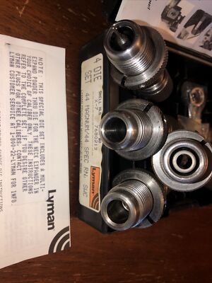 Lyman 44 Mag SPL Carbide 4 Die set Powder Drop NOS NICE AS SHOWN