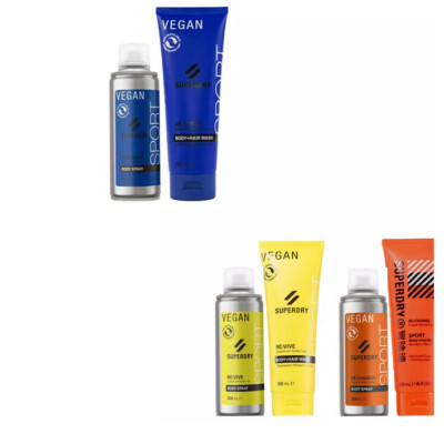 6tlg. SUPERDRY RE:charge Rot RE:vive Gelb RE:start Blue Duschgel + Deospray