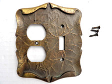 Vintage Amerock Carriage House Combo Outlet Switch Cover Plate Antique Gold