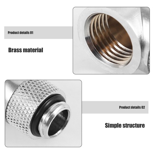 2 Pcs Elbow Refroidi Par Ordinateur Raccord De Refroidissement Eau Adaptateur - Afbeelding 5 van 12