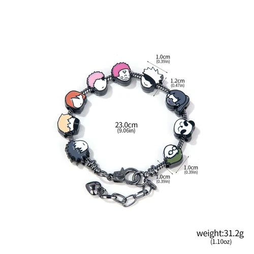Anime Jujutsu Kaisen Charms Armband Itadori i Satoru Gojo Anhänger Armreif Armbä - Bild 8 von 13