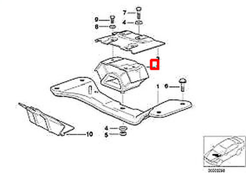 BMW 3 E36 Gearbox Rubber Mount 24701093593 1093593 OEM for sale 