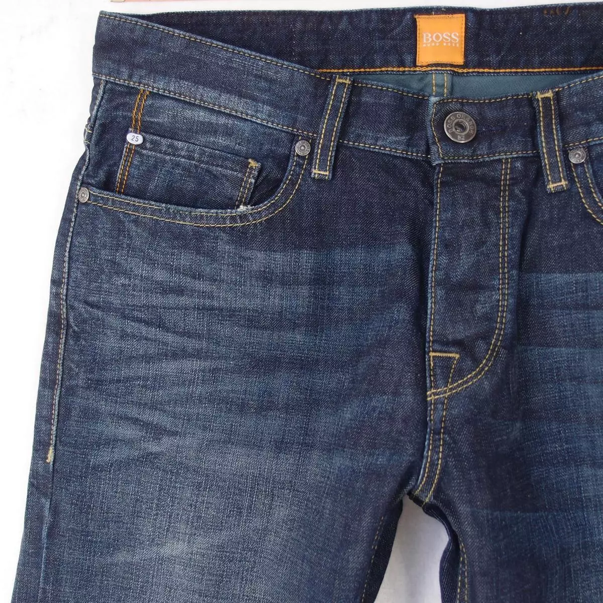 Mens HUGO BOSS ORANGE 25 Regular Straight Blue Jeans W33 L32