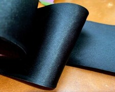 silk ribbon 2.5" on the bias hand dyed 1yd made in USA black