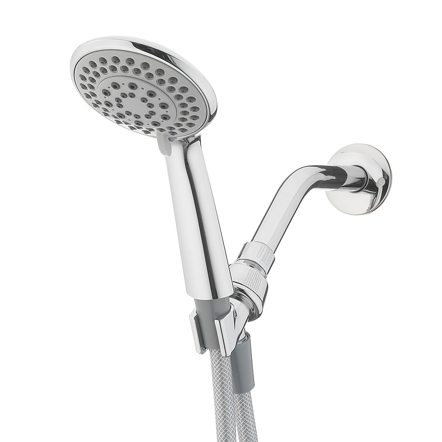 Handheld Shower Head 5 Spray Settings w/ 60" Hose 1.8 GPM Chrome Look