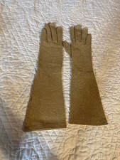 Vtg Gold Lam Womens Gloves