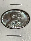 1957-D Lincoln Wheat Cent Multi Color Toning BU Coin #6223-26