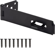 7.5 Inch Heavy Duty Hasp Latch 1/8" Thicker Iron Safety Padlock Latch Door New