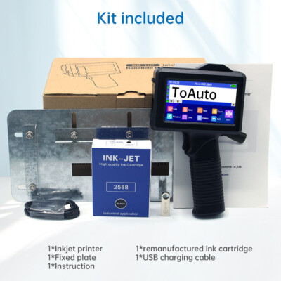 Portable Handheld Smart Date Coder Inkjet Printer Logo Coding Machine LED Screen