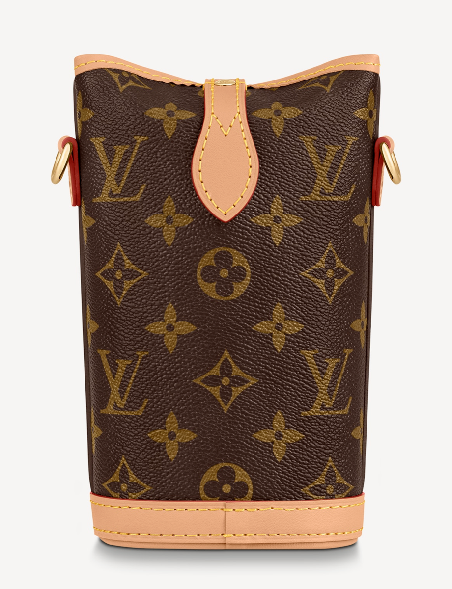 Louis Vuitton Fold Me Pouch Brown Monogram Phone Box Crossbody