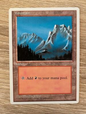MTG ALTERNATE 4TH EDITION MOUNTAIN NM MAGIC THE GATHERING LAND