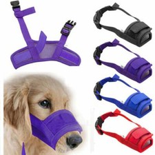 Adjustable Dog Muzzle Pet Puppy Mesh Safety Mouth Anti-Barking Biting Groom  