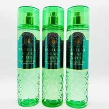 3-PCS BATH  BODY WORKS VANILLA BEAN NOEL FINE FRAGRANCE MIST SPRAY 8 FL OZ NEW