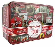 Coca-Cola Tin Signs 1000 Piece Jigsaw Puzzle in Tin Springbok New