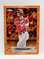 2022 Topps Chrome Sapphire Kyle Farmer Orange #22/25 Reds #557