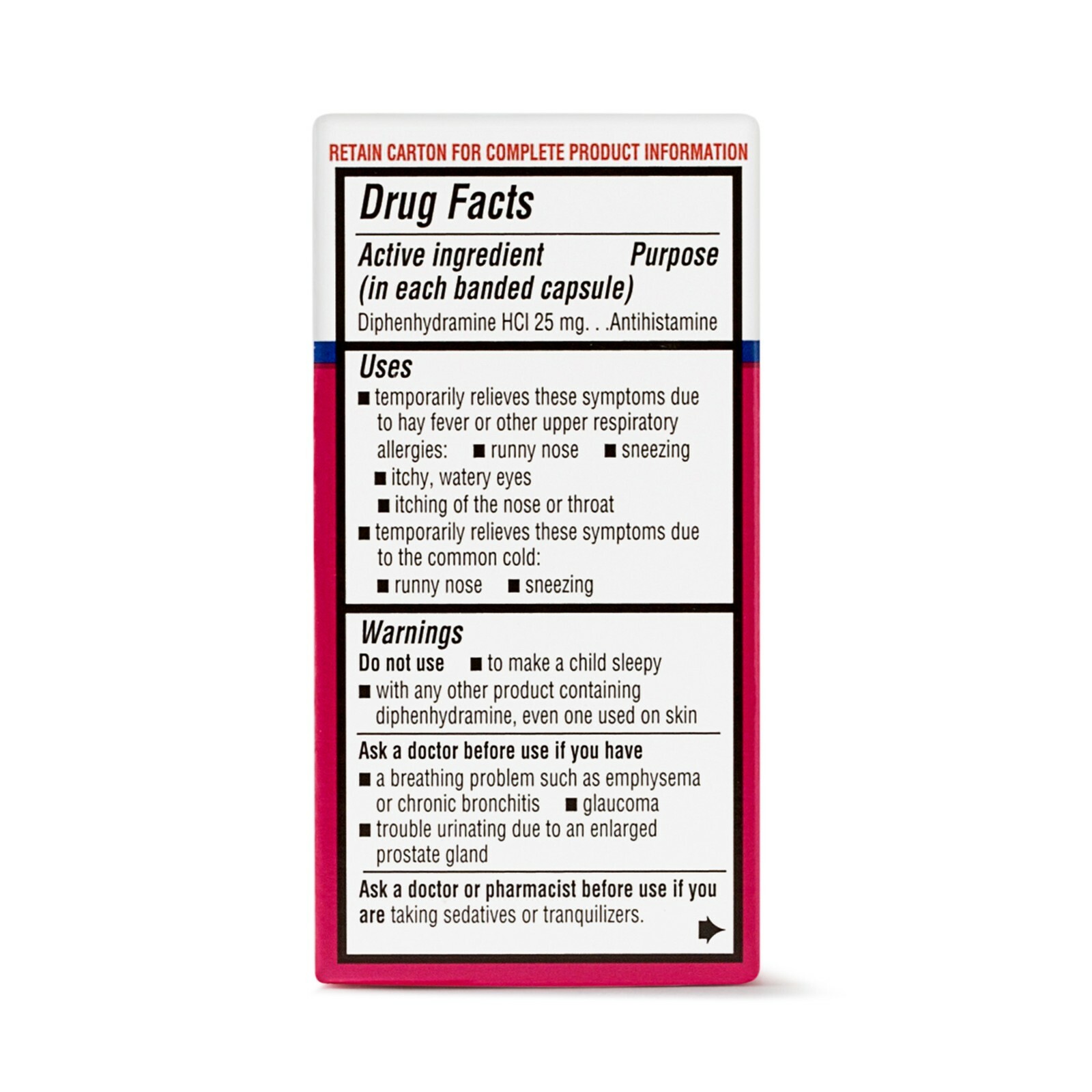 Equate Allergy Relief Diphenhydramine Capsules 25mg, 100 Ct..+ eBay