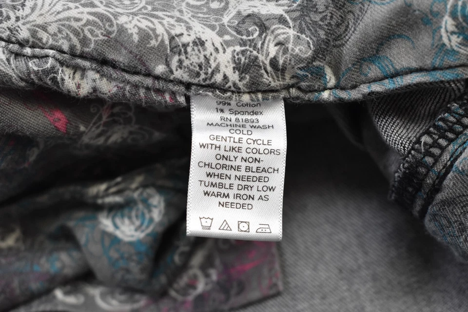 Jean Motto Essentials para mujer negro denim elástico pierna recta talla grande 22W Foto 4 de 4