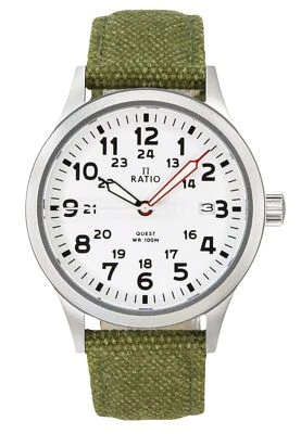 RATIO Quest Herren-Felduhr Saphir-Leinenarmband RTQ027 Lewis- und Clark-Edition - Bild 1 von 4