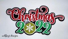 CRAFTECAFE CHRISTMAS 2022 kid TITLE premade paper piecing scrapbook diecut piece