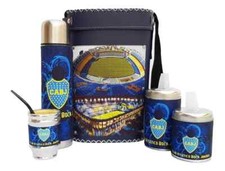 BOCA JR MATE SET BOLSA BOMBONERA Mate + Bombilla + Azúcar + Yerbera + Termo